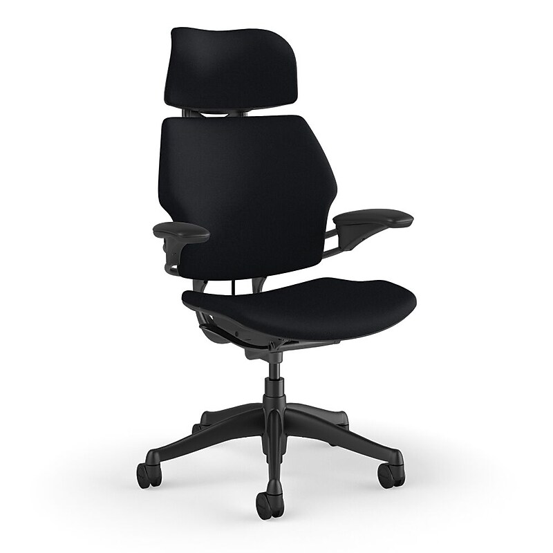 Humanscale Freedom Headrest Ergonomic Fabric Swivel Task Chair, Black (F211GCF10XFSHNSC) image 1