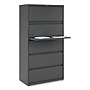 Alera® Lateral File, 5 Legal/Letter/A4/A5-Size File Drawers, Black, 36" x 18.63" x 67.63"~#|#~FA4DA1D0-00EA-4202-BC48DA236DC37C1E_sc7