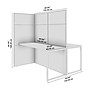 Bush Business Furniture Easy Office 2 Person Cubicle Desk, Natural Elm (EODH460NE-03K)~#|#~FA4DD1A7-B969-4533-87127FD6985A118F_sc7