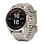 Garmin fenix 7S Pro Sapphire Solar Edition Smartwatch, Soft Gold & Light Sand, 42mm (GRM0277614)~#|#~FA4E3C13-8E98-461D-A1670DD140614A1B_sc7