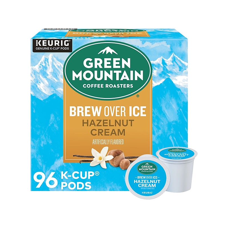 Green Mountain Coffee Roasters Hazelnut Cream Iced Coffee, Keurig K-Cup Pod, Medium Roast, 96/Carton (390290CT) image 1