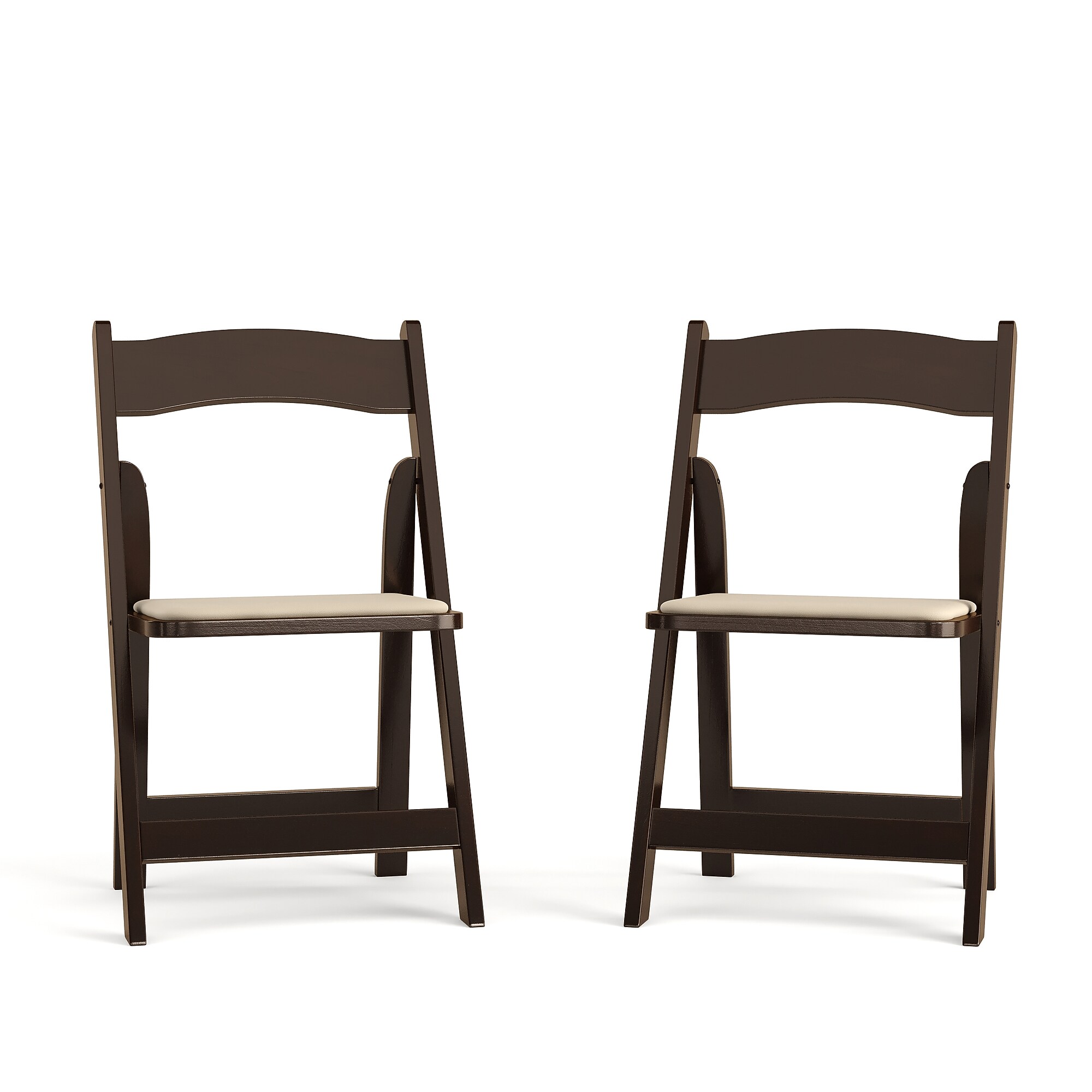 Flash Furniture HERCULES Wood/Vinyl Folding Chair, Fruitwood, 2/Pack (2XF2903FRUITWD) Sansujyuku sansujyuku.com