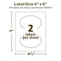 Avery EcoFriendly Laser/Inkjet Oval Multipurpose Labels, 4" x 6", White, 100/Box (94057)~#|#~FA54C9A2-10A7-4FF5-9DBFB3D3449DC830_sc7