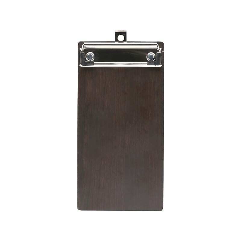 Excello Global Products Wood Grain/Silver Check/Menu Holder, Wood/Metal (SPLS-MENU-4X8CB) image 1