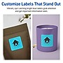 Avery Printable Square Multipurpose Labels, 2-1/8" x 2-1/8", Bright Blue, 120/Pack (94105)~#|#~FA6BF337-8231-4462-A934F27B0CA3EDEA_sc7