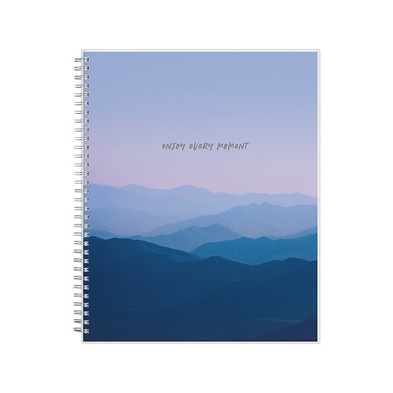 2025-2026 Blue Sky Moment 8.5" x 11" Weekly & Monthly Planner, Plastic Cover, Blue (148325) image 1