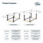 Viva Comfort 7 ft. Steel Foldable Physical Therapy Parallel Bars, 350lb Capacity, Black (ME905-01-MK)~#|#~FA6CD15F-79C6-4826-8C646E946404C607_sc7
