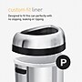 simplehuman Commercial Semi-Round Steel Trash Can with Open Lid, 16 Gallon, Matte Black (CW1497)~#|#~FA712F95-4411-433E-8D0F0FC686E6AAAA_sc7