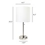 Simple Designs 19.50" LED Table Lamp with Charging Outlet, White (LT2024-WHT)~#|#~FA744DD8-458B-448C-94A616430CC2B770_sc7
