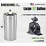 Alpine Industries Stainless Steel Trash Can with Open Lid, 27 Gallon, Silver (ALP475-27)~#|#~FA7570E1-1B8F-44C4-924B48C4D7936D3C_sc7