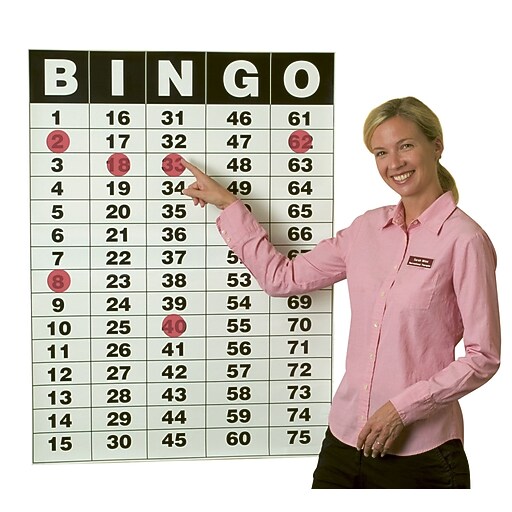 S&S Worldwide Bingo Masterboard Poster and Static Cling Chips, 75/Pack (19303) Staples