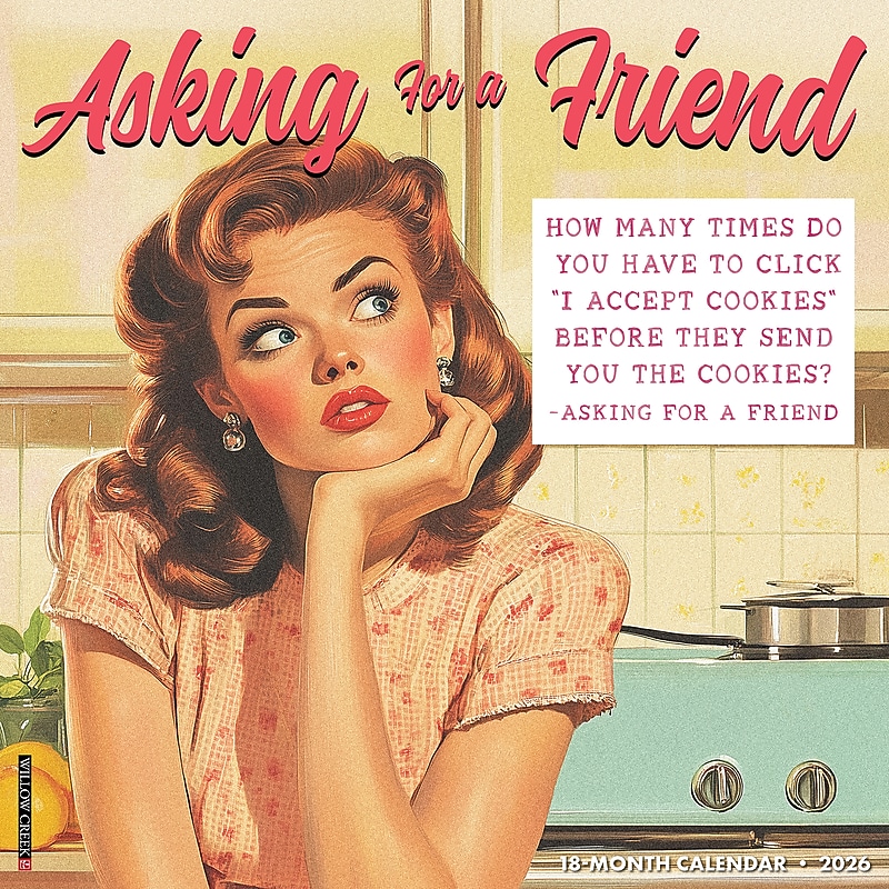 2026 Willow Creek Asking for a Friend 12" x 12" Monthly Wall Calendar (49938) image 1