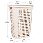 Mind Reader Slim Tapered Hamper with Lid, Plastic, Ivory (SWHAMP50-IVO)~#|#~FA8CC5E0-16CD-4E4B-B95AFDD79DAD13BC_sc7