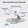 Uncaged Ergonomics 360° Swivel Rotating Adjustable Cell Phone Stand for Desk, Silver (SPS-SILVER)~#|#~FA8D039B-2745-4A56-B70FB1C98E811F00_sc7