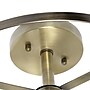 Lalia Home 3-Light 13" Farmhouse Glass and Metallic Accented LED Semi-flushmount, Antique Brass (LHM-1000-AB)~#|#~FA8FEFB3-453E-43D6-99BF4B5B8617F856_sc7
