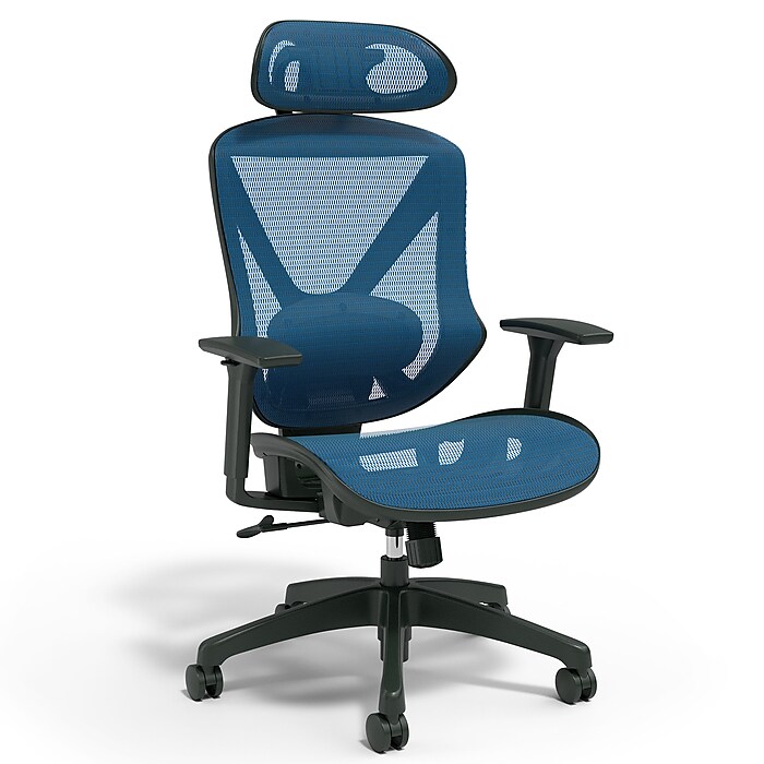 Blue mesh office chair discount