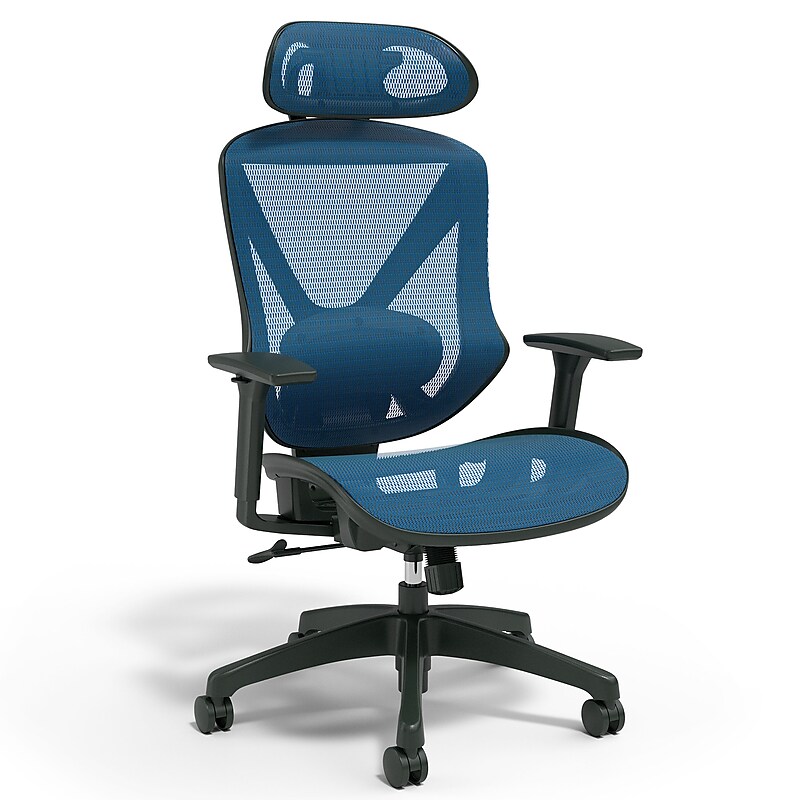 Staples® Dexley Ergonomic Mesh Swivel Task Chair, Blue (UN59375) image 1