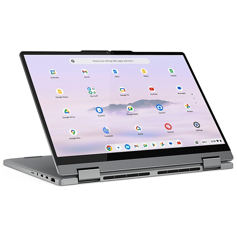 Lenovo 14IRU10 14" LCD 2-in-1 Touchscreen Chromebook, Intel Core 5 120U, 8GB RAM, 128GB UFS, Backlit Keyboard, ChromeOS image 1