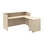 Bush Business Furniture Arrive 72"W L Shaped Reception Desk with Shelf and Mobile File Cabinet, Natural Elm (ARV007NE)~#|#~FA9CEB5B-E8CA-4B79-AB62ADF5B09AD690_sc7