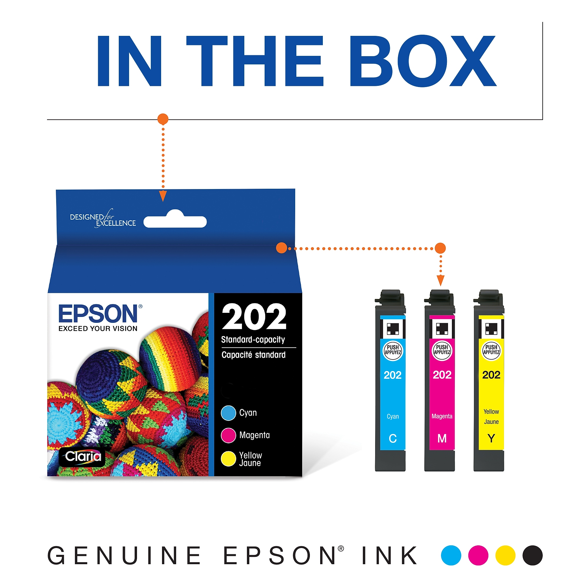 Epson T202520-S Tri-Color Ink Cartridge, Standard Yield, 3/Pack (EPST202520S) Sansujyuku sansujyuku.com