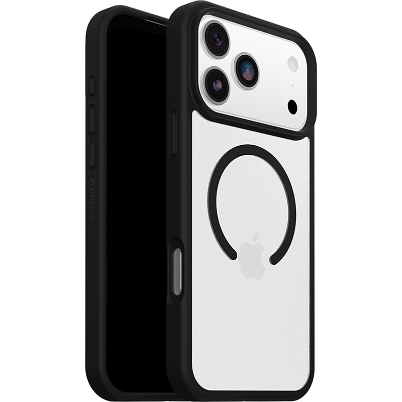 OtterBox Profile MagSafe Phone Case for iPhone 17 Pro Max, Shock Absorbing, Black/Clear (77-99239) image 1