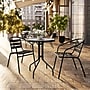 Flash Furniture Lila 23.75'' Round Table with 2 Slat Stack Chairs, Black (TLH071RD017CBK2)~#|#~FAA442E2-5D46-405A-99730F10C7C98C73_sc7