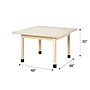 Diversified Woodcrafts School Classroom Square Work Center Table, 48" x 48", Almond (WX4-P)~#|#~FAA96EBF-DBD6-4019-98CFEA27571EF394_sc7
