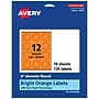 Avery Laser/Inkjet Multipurpose Circle Labels, 2" Dia., Bright Orange, 120/Pack (94501)~#|#~FAAA8990-B721-4B6B-AE5A8C3B0227FBC6_sc7