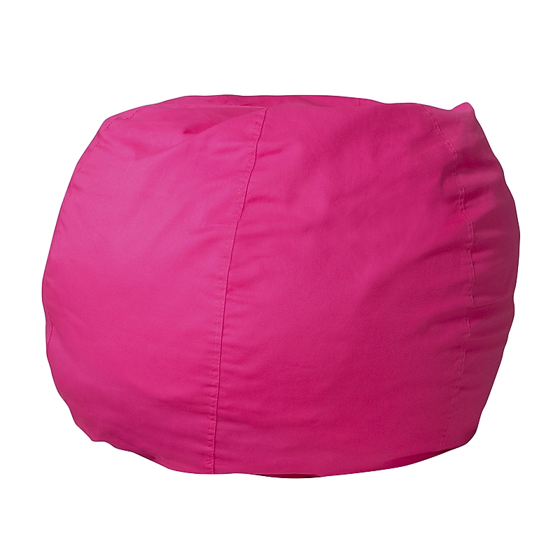 Flash Furniture Dillon Cotton Small Refillable Bean Bag Chair, Solid Hot Pink (DGBEANSMSLDHTPK) image 1
