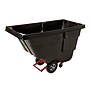 Rubbermaid Rotomolded Tilt Truck, 1/2 Cubic Yard, Black (FG130400BLA)~#|#~FAB2D917-080F-4772-A0D7912982138EEF_sc7