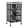 Mind Reader 6-Drawer Office Utility Cart, Black (6DRMESH-BLK)~#|#~FAB42B6C-9800-4649-ACC4F915932FF5A0_sc7