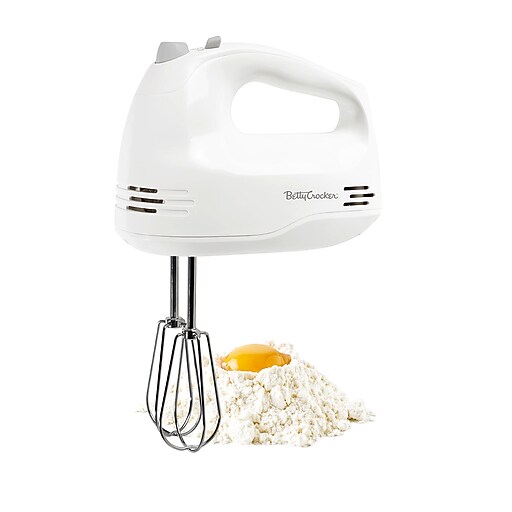 Betty Crocker 5-Speed Hand Mixer, White (BC-4203WT) | Staples