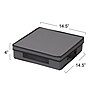 Household Essentials Large Stackable Folding Fabric Charger Plate Storage Box, 4" x 14.5"x 14.5", 14.5 Qt., Gray (52537-1)~#|#~FABEB16B-B228-47B5-87160453D2CC0276_sc7