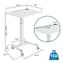Mount-It! Metal Height-Adjustable Sit-Stand Mobile Laptop Cart with Lockable Wheels, White (MI-7975)~#|#~FABF664A-3306-41E7-8028FF673C38A5A2_sc7