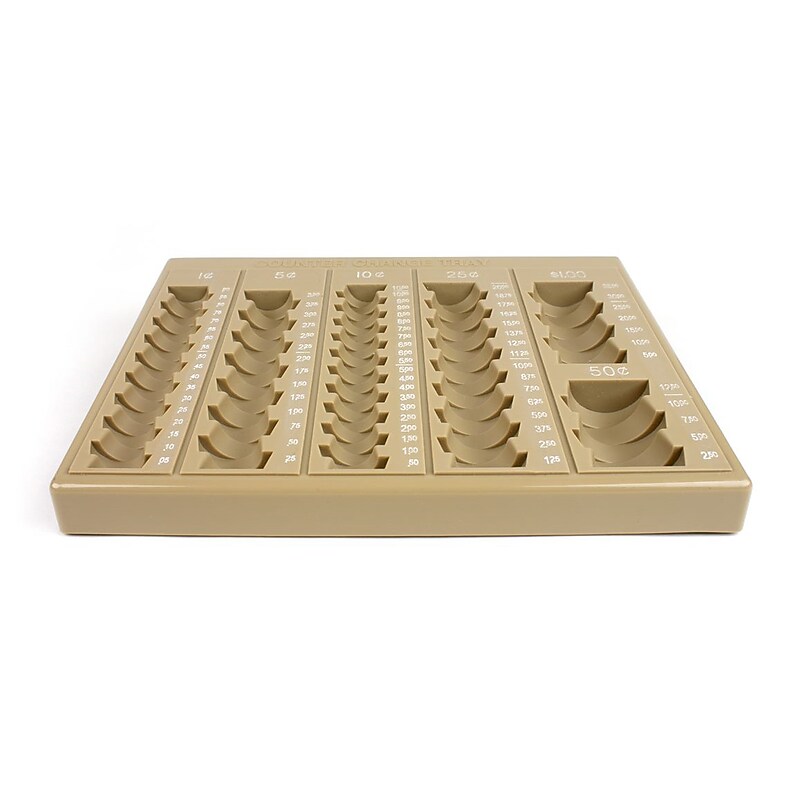 CONTROLTEK Coin Tray, 6 Compartments, Ivory (500023) image 1