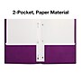 Staples Smooth 2-Pocket Paper Folder with Fasteners, Purple, 25/Box (50776/27544-CC)~#|#~FAC244C1-B41C-4651-9079F0D808675F5B_sc7