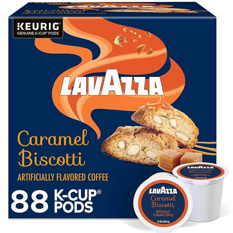 Lavazza Caffeinated Hot & Iced Coffee Keurig K-Cup Pods, Light-Medium Roast, 88/Box (5000384732CT) image 1
