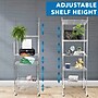 Mount-It! 5-Tier Wire Shelving Unit with Wheels, Holds 88 lbs per shelf, Silver (MI-7862)~#|#~FAD422B2-39C8-44BC-93A811335D030A2E_sc7