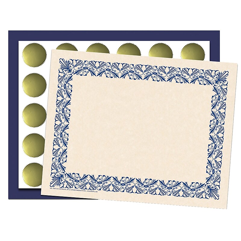 Hayes Art Deco Certificate Set, 9" x 12", Blue, 110/Set (H-VA438) image 1