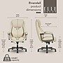 Elle Decor Rivendell AIR Lumbar Ergonomic Vegan Leather Swivel Executive Chair, Cream (60124-CRM)~#|#~FADE2756-52D9-4B83-9EF09BD3773D7CD4_sc7