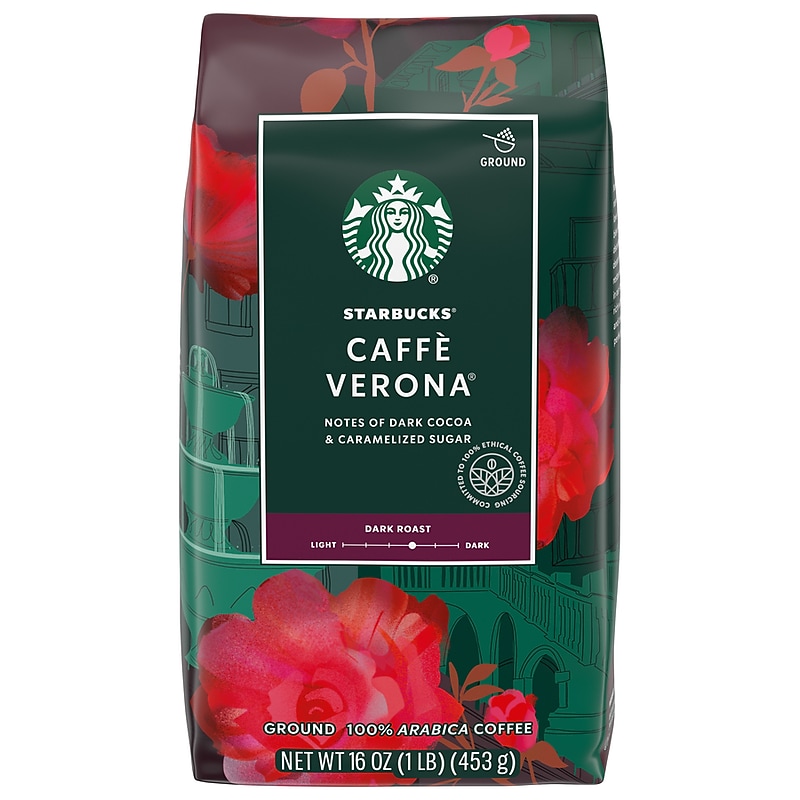 Starbucks Caffè Verona Ground Coffee, Dark Roast, 16 oz. Bag (11018131) image 1