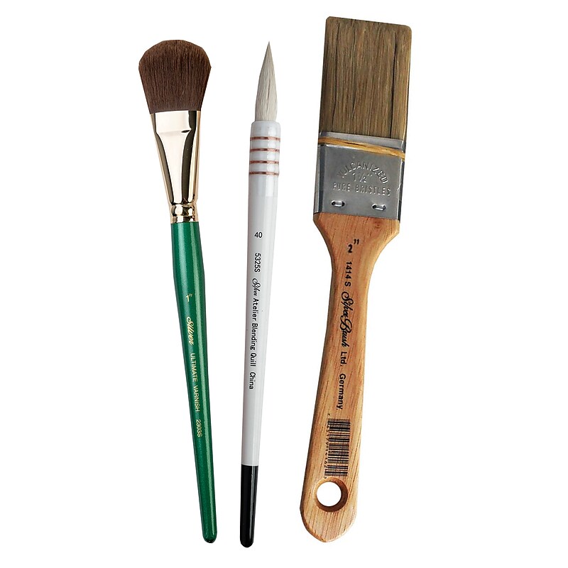 Silver Brush Synthetic Larger Blending Mix Brush Set, 3 Brushes/Pack (SLVBL5554) image 1