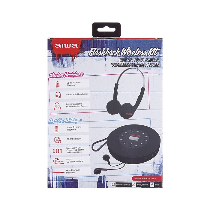 Aiwa Throwback Wireless Kit, Black (AI9004-BLK) | Staples