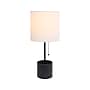Simple Designs Table Lamp, Black/White (LT1085-BLK)~#|#~FAECC4DE-F768-4694-8ECBD55C110A1A9F_sc7