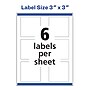 Avery Laser/Inkjet Multipurpose Labels, 3" x 3", Glossy White, 150 Labels/Pack (94101)~#|#~FAEF372F-981C-4564-AA9C574D7F3DFC9D_sc7