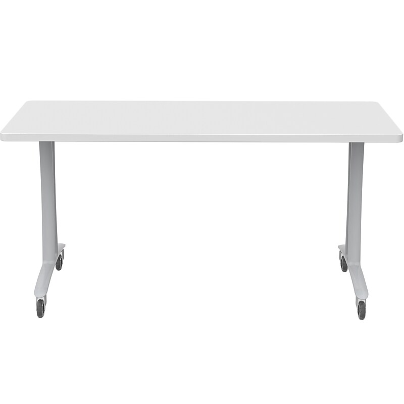 Safco Rumba Training Room Table, 24" x 60", Designer White (RBA6024TCASLDSWT) image 1