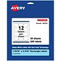 Avery Laser/Inkjet Multipurpose Labels, 2.1875"  x 1.8125", Matte White, 600/Box (94233)~#|#~FAF3BBF5-4D1E-462D-A86F37AC077C77A3_sc7