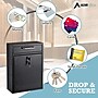 AdirOffice Steel Large Wall Mounted Drop Box Interoffice Mailbox, Key Lock, Black (631-04-BLK-PKG)~#|#~FAF5E032-AAE0-4FDD-BC71A8168FE9B56F_sc7