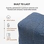 Anji Mountain Branford Ivory Sailor Blue Fabric Square Pouf Ottoman (AMBPF109-1818)~#|#~FAF67B6E-A340-4185-9269C1AB46D2A32D_sc7