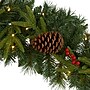 Nearly Natural 9-ft Mixed Pine Artificial Christmas Garland with 50 Clear LED Lights, Berries and Pinecones (W1104)~#|#~FAF9E255-186D-4138-9309D49ED236BBB3_sc7